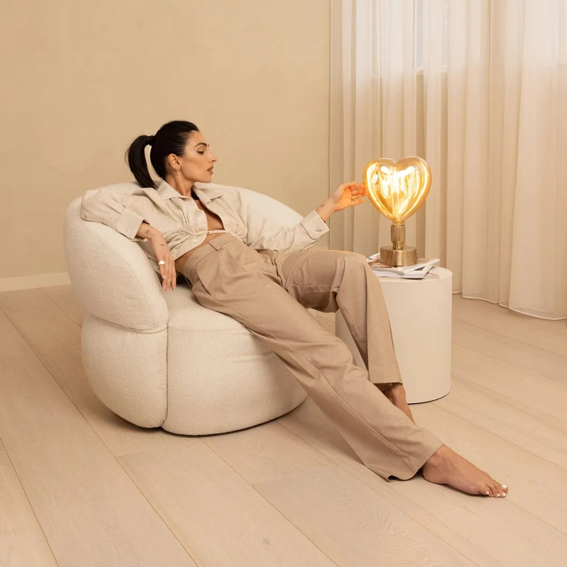 LED-Glühbirne aus Glas, Transparent, 24×10,5×26 cm – Lovely Heart | Rivièra Maison