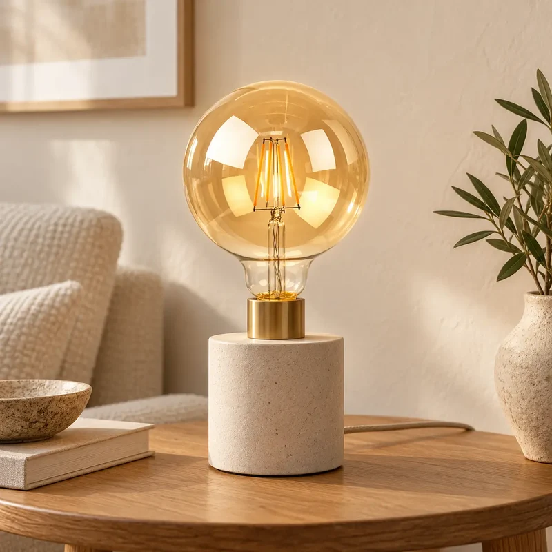 Glühbirne – Goldenes Glas, LED Filament, Runde Form | PTMD