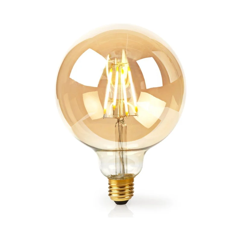 Glühbirne – Goldenes Glas, LED Filament, Runde Form | PTMD