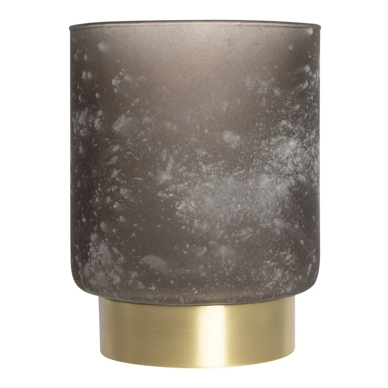 Windlicht aus mattiertem Glas mit Runddesign & Frostoptik S – Sanna | PTMD