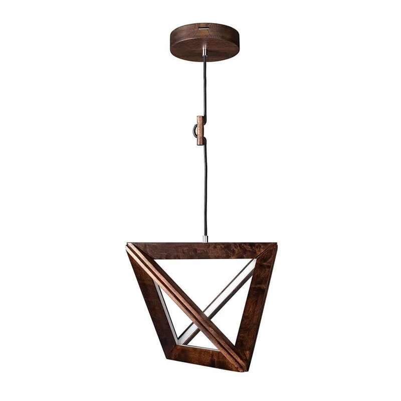 LED Pendelleuchte Trigonon 2500lm Nuss