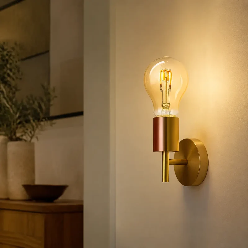 Glühbirne – in Gold, gedrehtes Filament, extra warm - Curved | Sigor