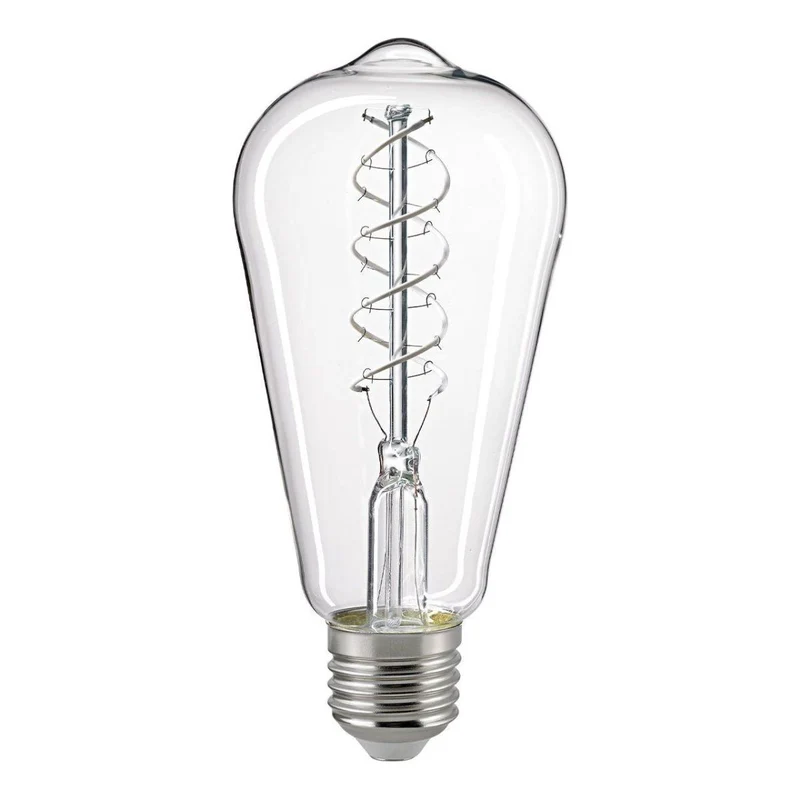 Glühbirne – klares Glas, weiße Filamente, LED dimmbar - Snow | Sigor