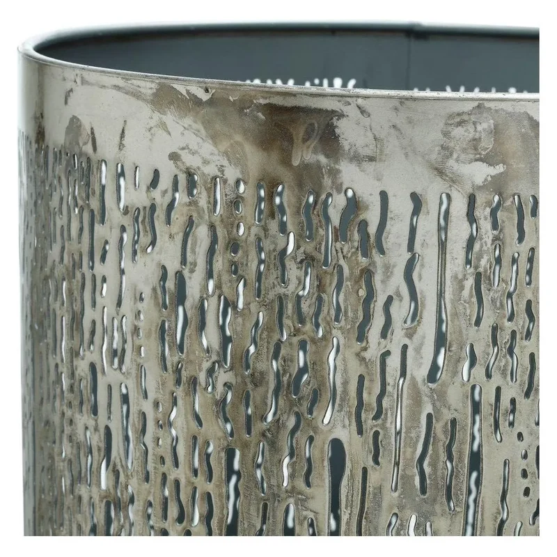 Stehleuchte – Graues Eisen, Antike Optik, Perforiertes Design, L - Shavi | PTMD