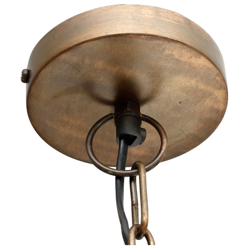 Pendelleuchte aus Eisen mit Gold-Finish, dekorativen Kettenelementen und skulpturalem Design L – Zelivo | PTMD