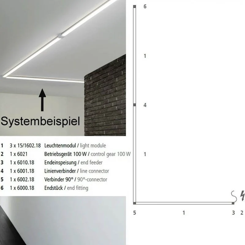 VIGO System LED-Linienmodul 150cm Alu-matt