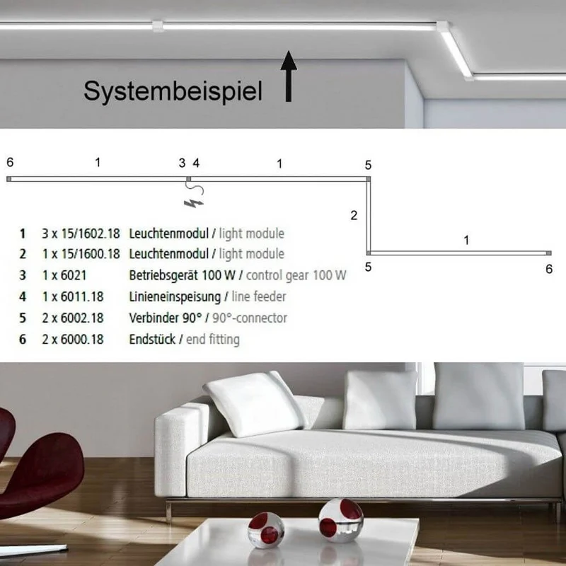 VIGO System LED-Linienmodul 60cm Alu-matt