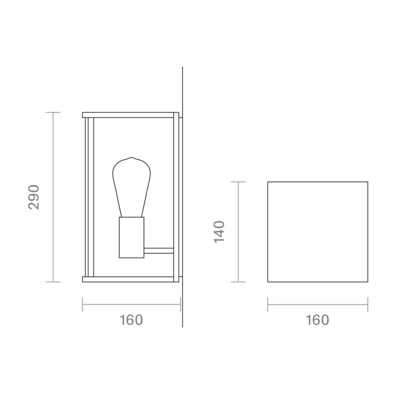 Wandleuchte - Alu & Glas, Laternen-Stil, IP54 außen - Nulatern | Sigor