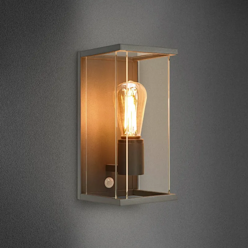 Wandleuchte - Alu & Glas, Laternen-Stil, IP54 außen - Nulatern | Sigor
