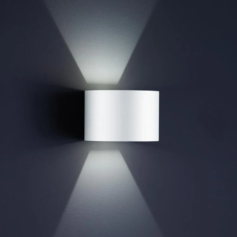 LED Außen-Wandlampe Siri 44 - R IP54 Weiß
