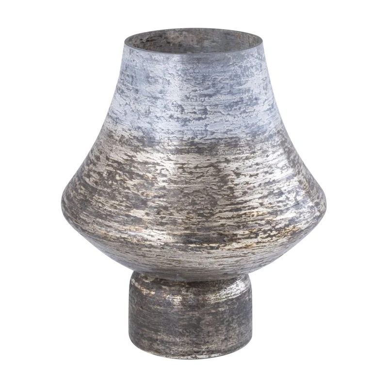 Windlicht – Graues Glas, Skulpturale Form, Erhöhter Sockel, L – Soroosh | PTMD