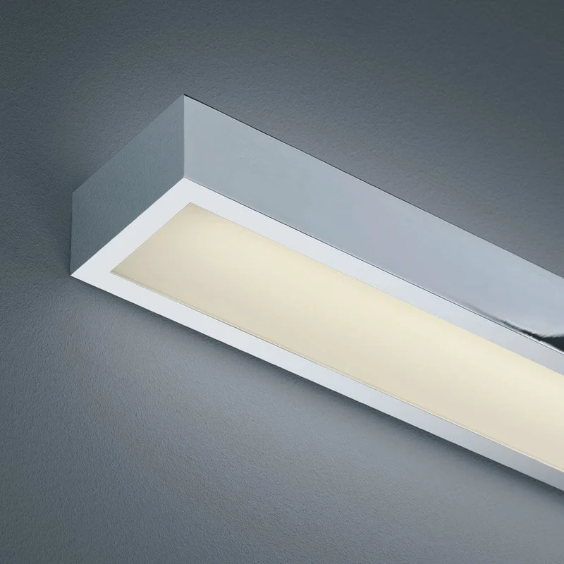 LED Spiegelleuchte Theia Lichtboard 90cm IP44 Chrom, Glas