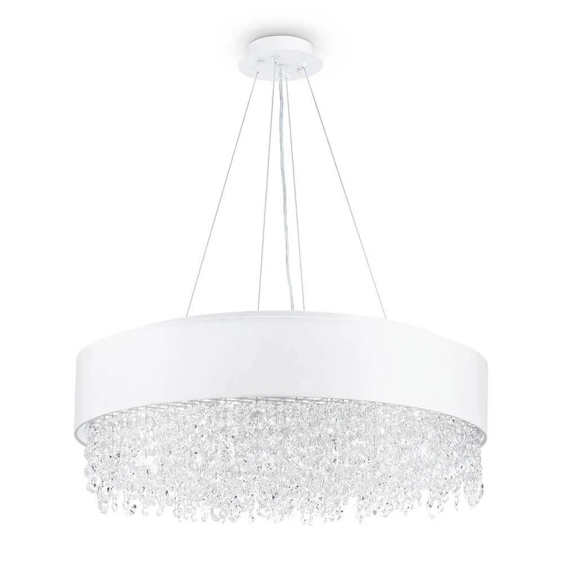 Manfred Hängeleuchte Kristall Weiß