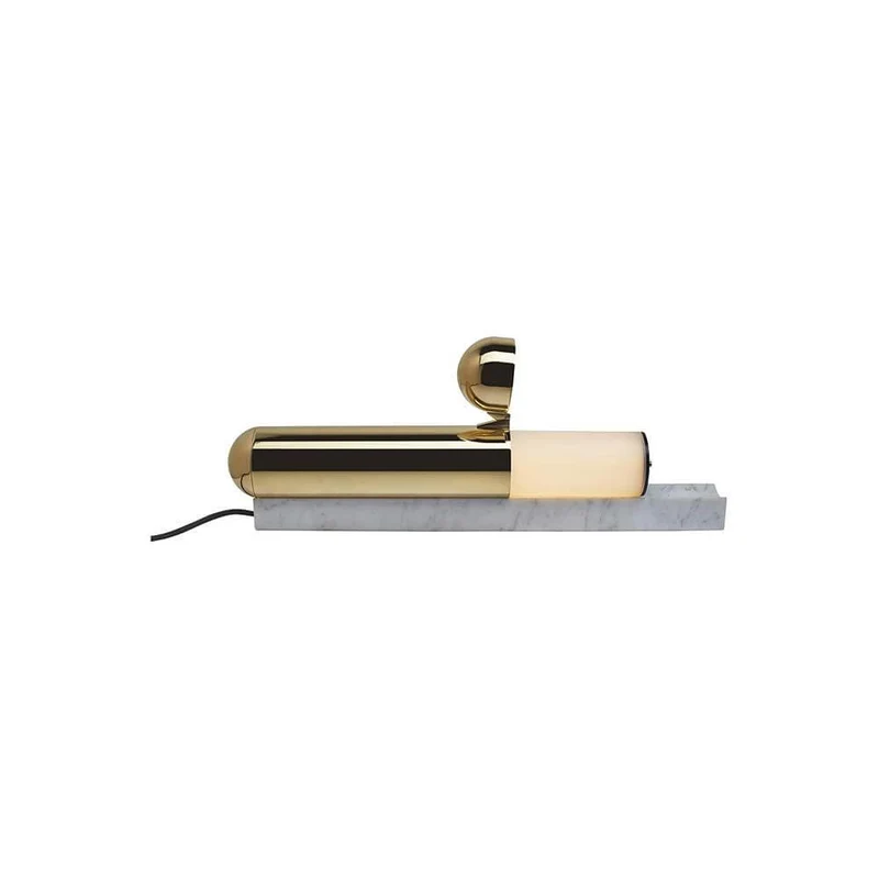 DCWéditions ISP LED Marmor Tischleuchte Messing-Lackiert