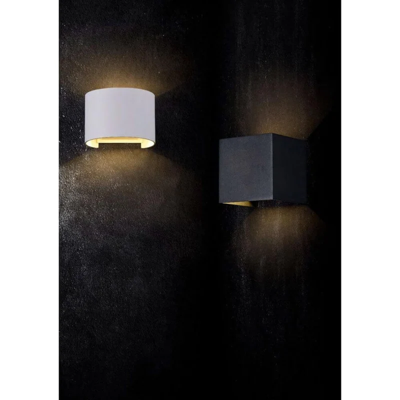 Fulton LED-Außenwandlampe rund IP54
