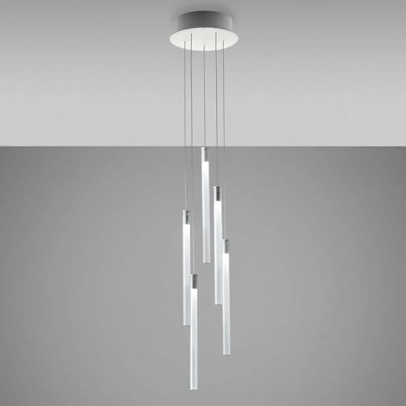 Fabbian Multispot LED-Hängeleuchte Tooby 5-flammig rund