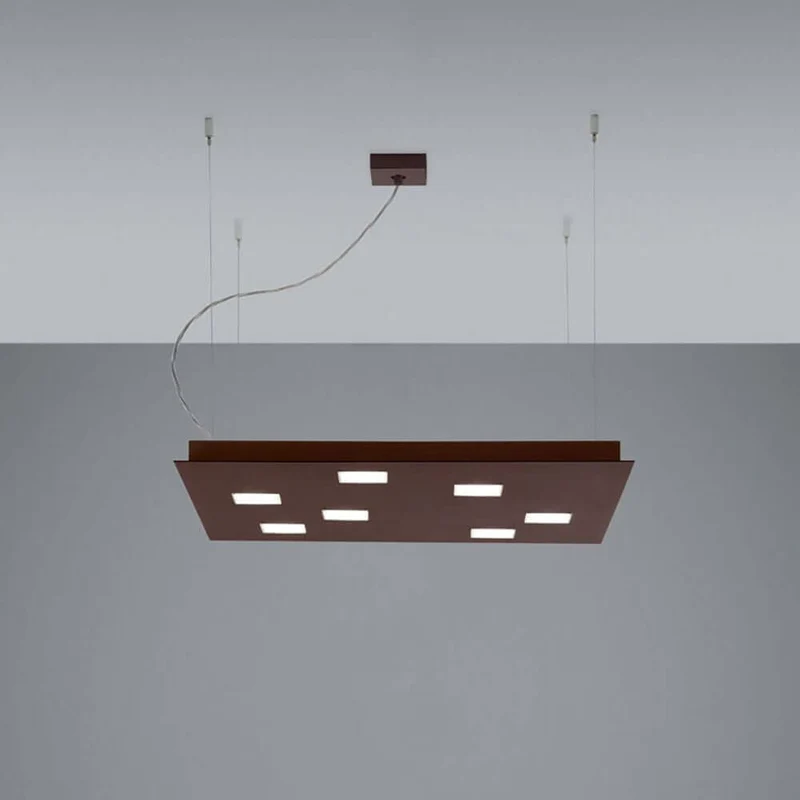 Fabbian Quarter LED-Pendelleuchte quadratisch