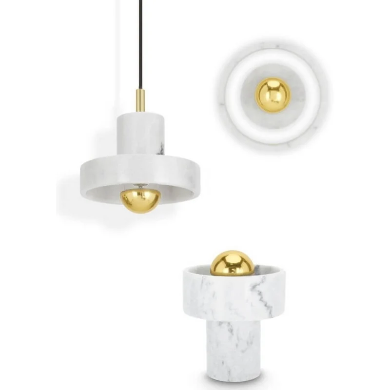 Tom Dixon Stone Pendellampe aus Marmor