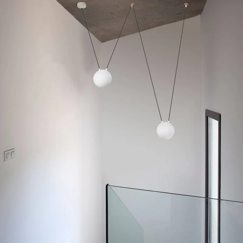 3er-Hängeleuchte Mine Space Weiß