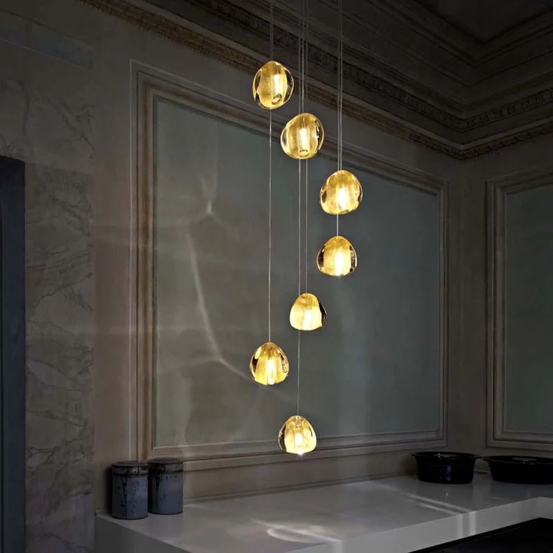 Terzani Mizu Design Hängeleuchte 7-flammig Ø 31cm