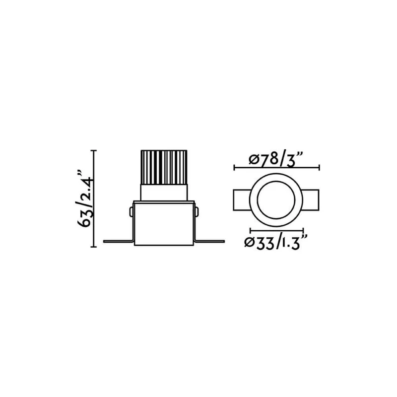 Fox LED Downlight Rahmenlos Schwarz