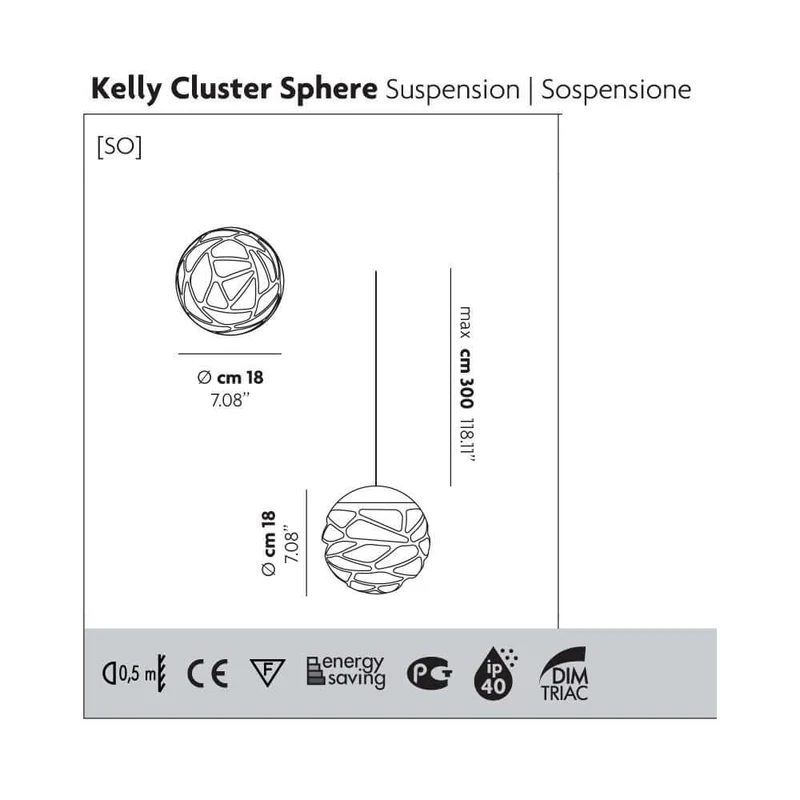 Lodes Kelly Cluster Sphere LED Pendellampe
