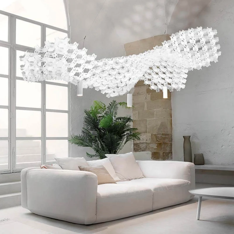 Slamp Nuvem 102x94cm Basis mit Spotlight Up-Down weiß