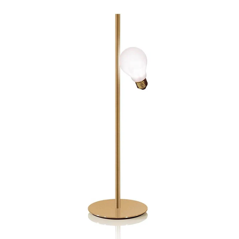 Slamp Tischlampe Idea mit Glühbirne LED Messing-matt