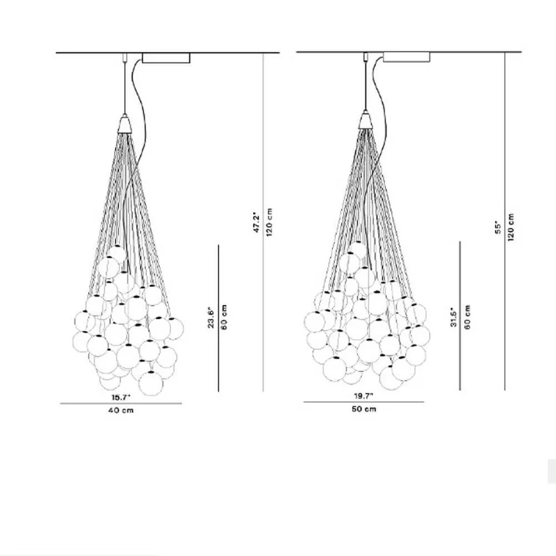 Luceplan Stochastic 72 Kugeln & Stangen (ohne Structur)