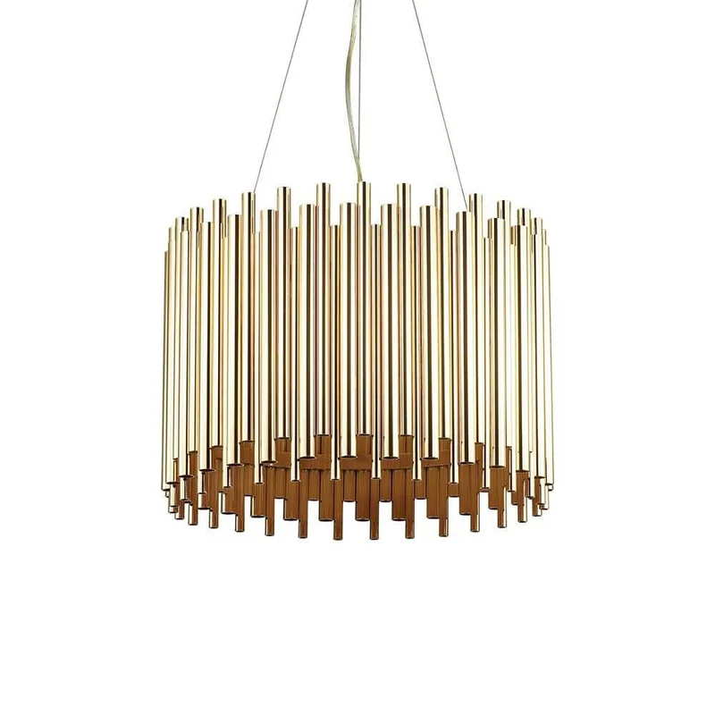 Pendelleuchte Pan 5-flg. Goldfarben, Klar