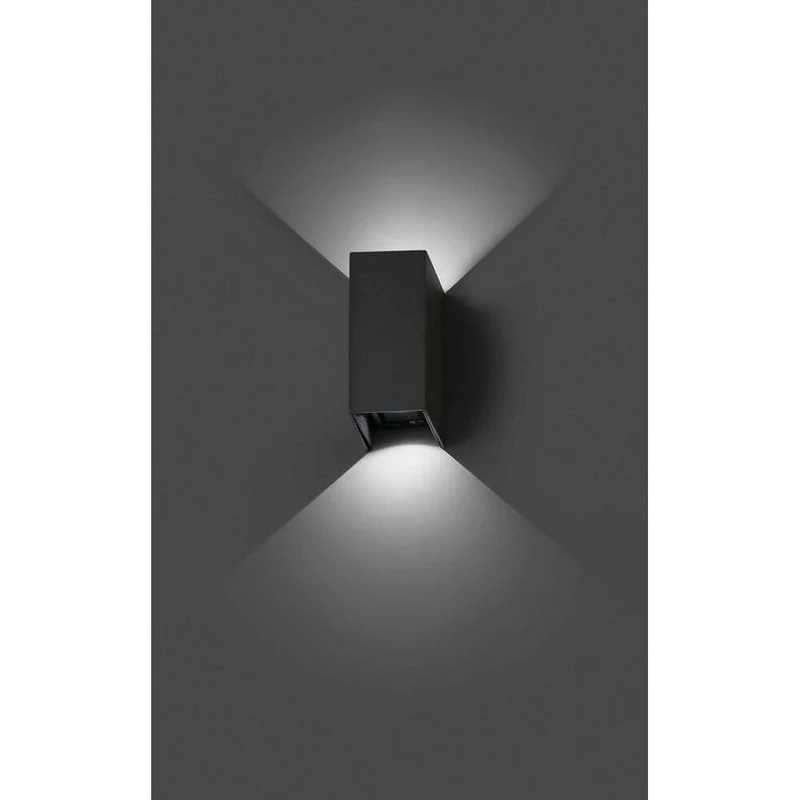 LED Außenwandleuchte BLIND 2x3W 3000K IP54 Dunkelgrau