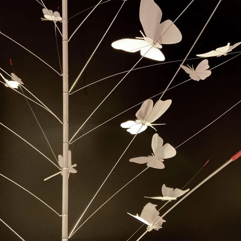 Ingo Maurer LED Pendellampe La Festa delle Farfalle weiß