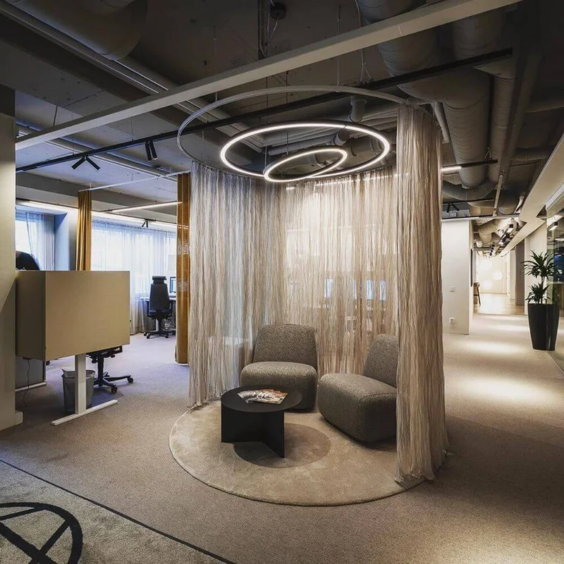 Rinq LED Ring-Hängeleuchte Ø 300cm Schwarz DALI Dimmbar