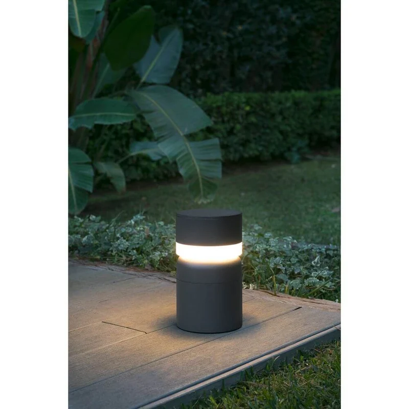 LED Sockelleuchte SETE 6W 3000K 25cm IP54 Dunkelgrau