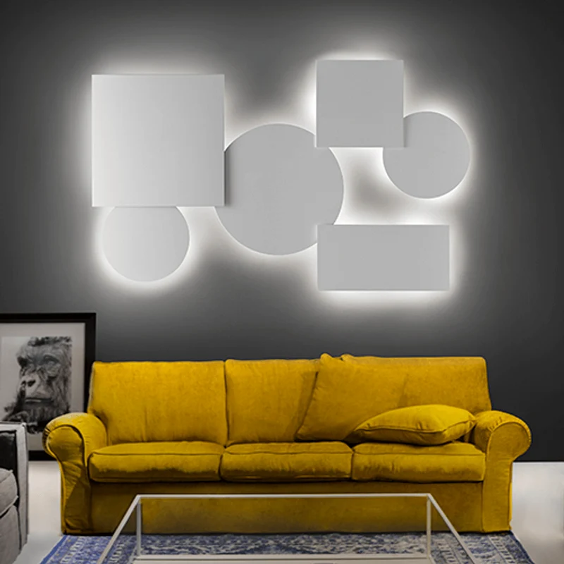 Lodes Puzzle Mega Round Ø 80cm Wand- & Deckenlampe weiß