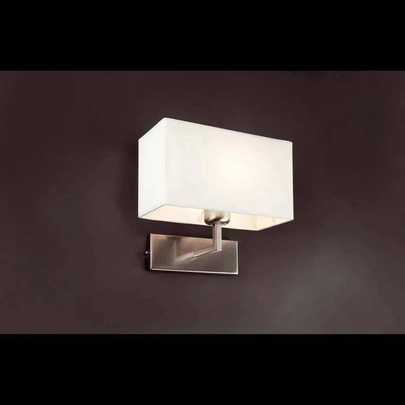 Wandleuchte RODA Nickel-Matt, Weiß