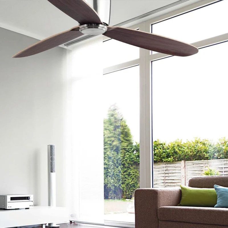 Deckenventilator NIAS Ø132cm Nickel 3 Flügel IP44 Nickel-Matt