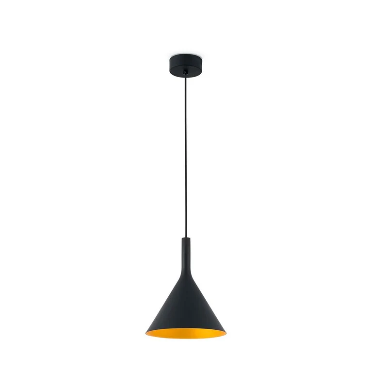 LED Pendelleuchte PAM-G 24W 3000K Schwarz, Goldfarben